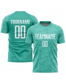 Best Pro Custom Aqua White Sublimation Soccer Uniform Jersey Best Pro Custom Aqua White Sublimation Soccer Uniform Jersey