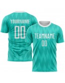 Best Pro Custom Aqua White Sublimation Soccer Uniform Jersey Best Pro Custom Aqua White Sublimation Soccer Uniform Jersey