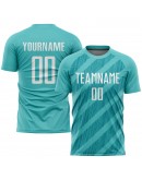 Best Pro Custom Aqua White Sublimation Soccer Uniform Jersey Best Pro Custom Aqua White Sublimation Soccer Uniform Jersey