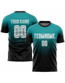 Best Pro Custom Aqua White-Black Sublimation Fade Fashion Soccer Uniform Jersey Best Pro Custom Aqua White-Black Sublimation Fade Fashion Soccer Uniform Jersey